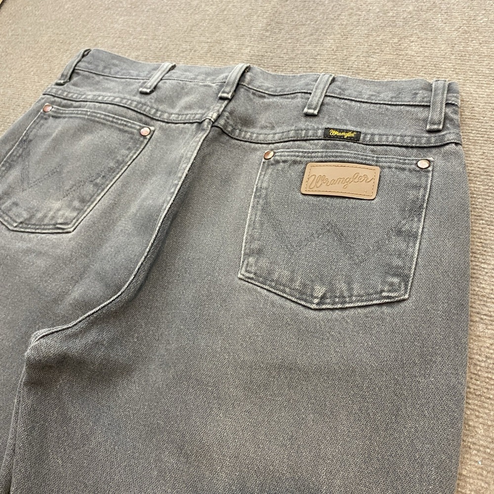 Wrangler Jeans Mens 35 Hemmed 28L Faded Gray 936 Cowboy Cut Slim Western